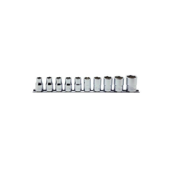 Ko-Ken Socket Set 10-22mm 6 Point 300mm 10 pieces 1/2 Sq. Drive RS4400M/10